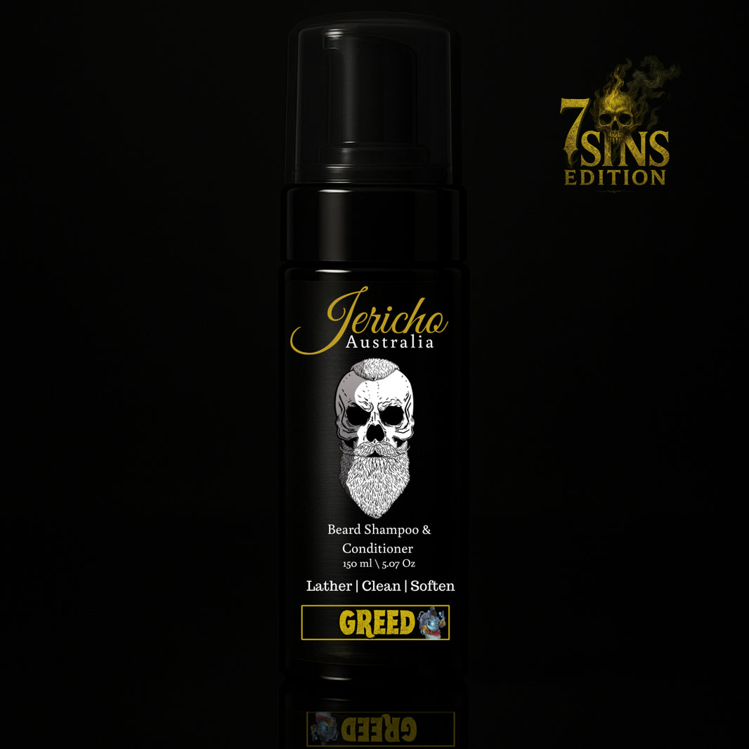 Jericho 2 in 1 Beard Shampoo & Conditioner 150ml Greed (7 Sins Edition)