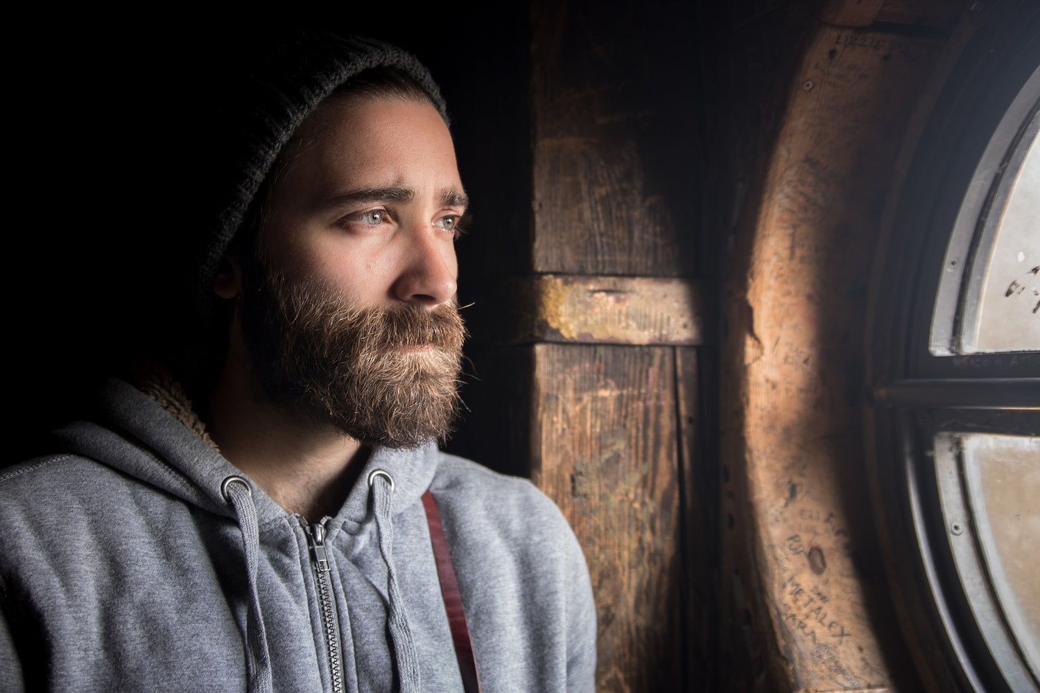 man with a beard in a beanie