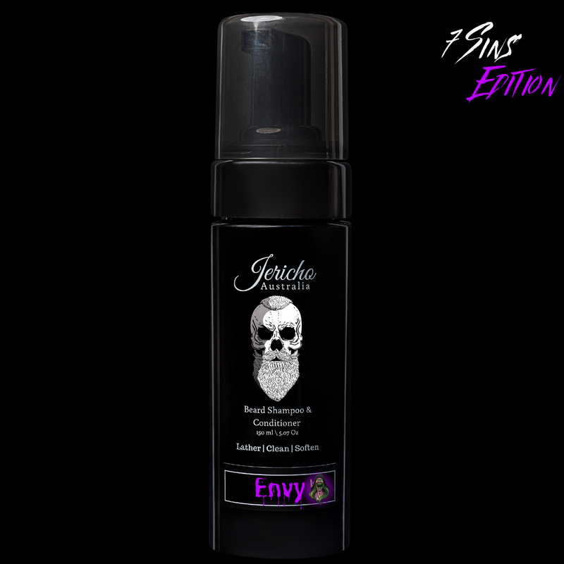 Jericho 2 In 1 Beard Shampoo & Conditioner 150Ml Envy (7 Sins Edition)