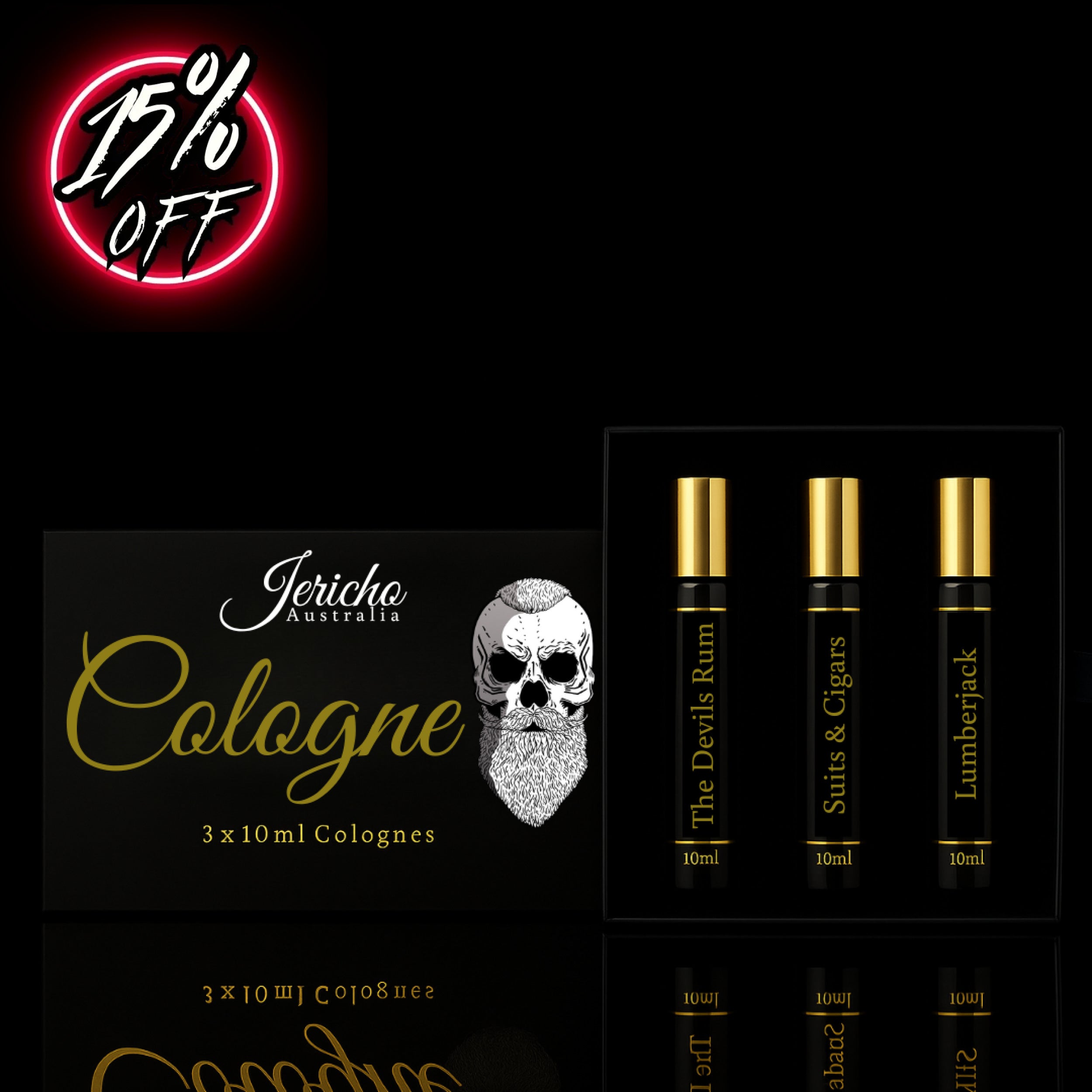 Jericho Australia Cologne Spray 10ml 3 Pack