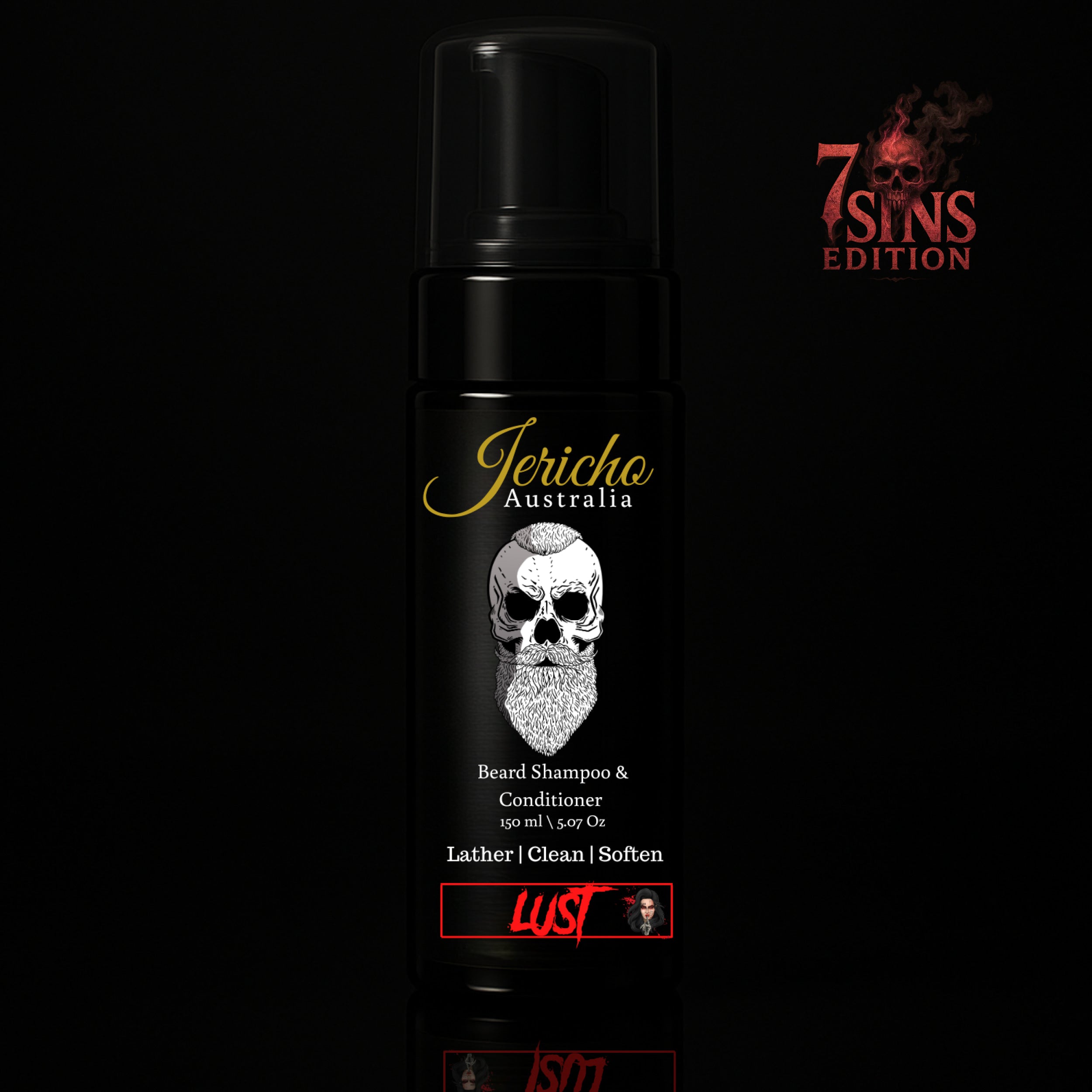 Jericho 2 in 1 Beard Shampoo & Conditioner 150ml Lust (7 Sins Edition)