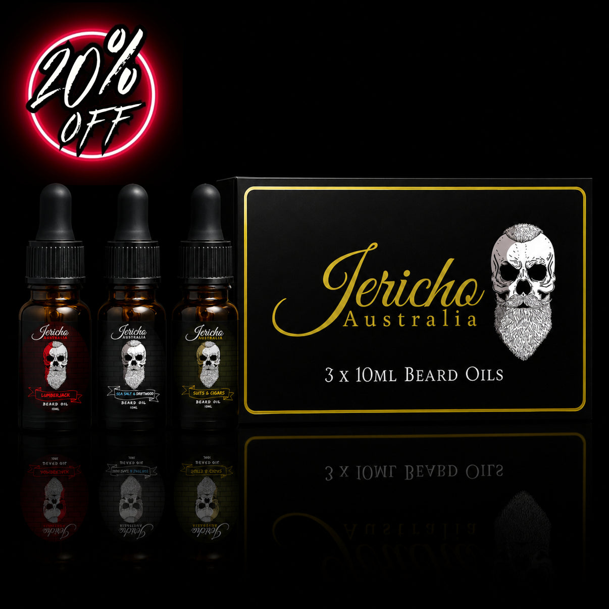 Jericho Junior Beard Oils (Sample or Travel Size) - 10ml 3 Pack