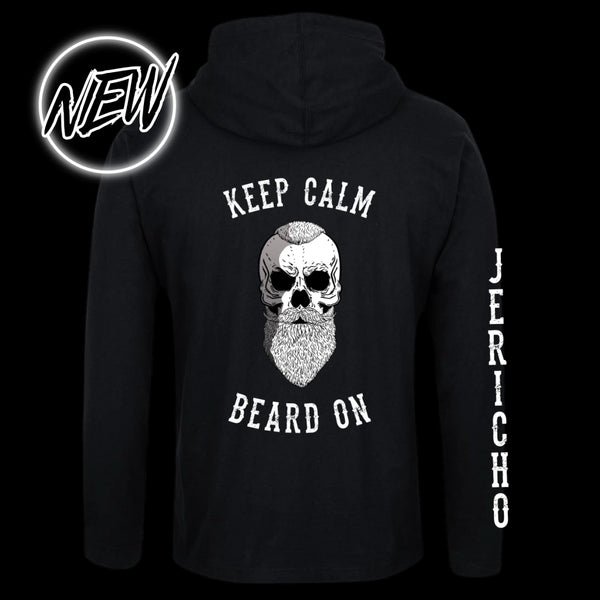 Keep Calm & Beard On Lightweight Hoodie (NEW)