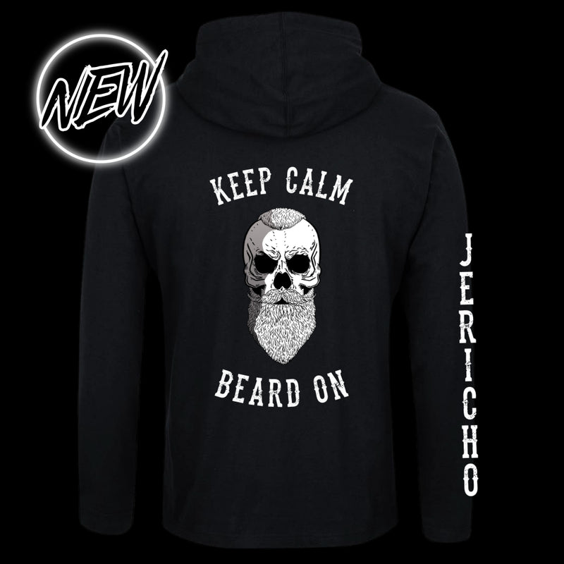 Keep Calm & Beard On Lightweight Hoodie (NEW)