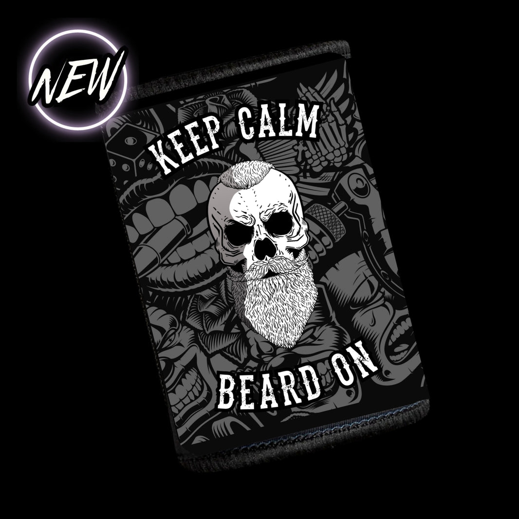 Keep Calm & Beard On Stubby Cooler