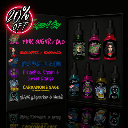 The Book of 7 Deadly Sins - (Sample or Travel Size) 7x10ml Beard Oil’s