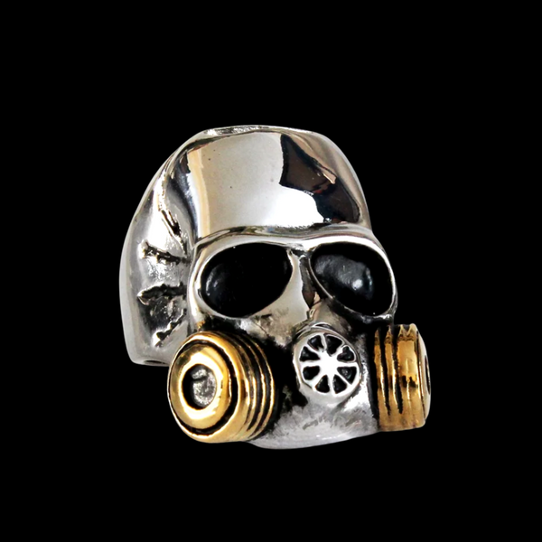 Gas Mask Skull Ring